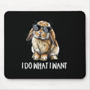 Do What I Want Mini Holland Lop Bunny Rabbit Lover Mouse Mat