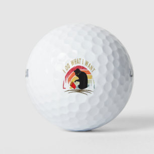 Do What I Want Vintage Black Cat Red Cup Funny My Golf Balls