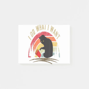 Do What I Want Vintage Black Cat Red Cup Funny My Post-it Notes