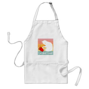 Do What I Want Vintage Black Cat Red Cup Funny My Standard Apron