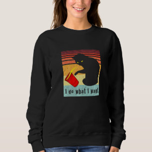 Do What I Want Vintage Black Cat Red Cup Funny My Sweatshirt