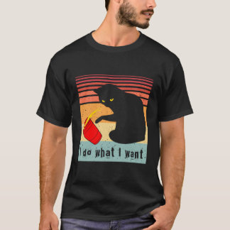 Do What I Want Vintage Black Cat Red Cup Funny My  T-Shirt