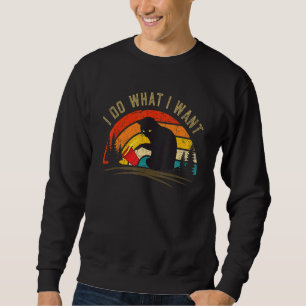 Do What I Want Vintage Black Cat Red Cup My Cat 1 Sweatshirt