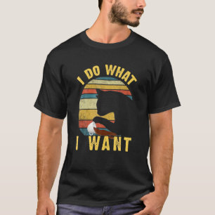 Do What I Want Vintage Black Cat Red Cup My Cat 5 T-Shirt