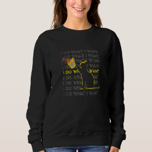 Do What I Want Vintage Black Cat Red Cup My Cat 6 Sweatshirt