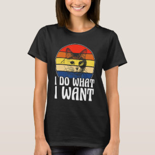 do what I want vintage black cat red cup my cat T-Shirt