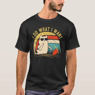 Do What I Want Vintage Black Cat Red Cup My Cat T-Shirt