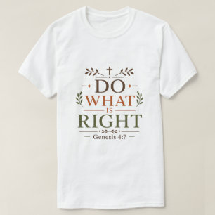 Do What Is Right Christian Inspirational Quote T-Shirt