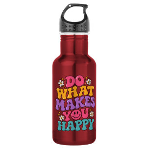 Do What Makes You Happy – Colourful Retro Positive 532 Ml Water Bottle
