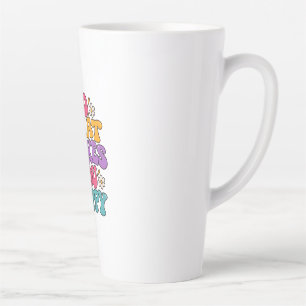 Do What Makes You Happy – Colourful Retro Positive Latte Mug