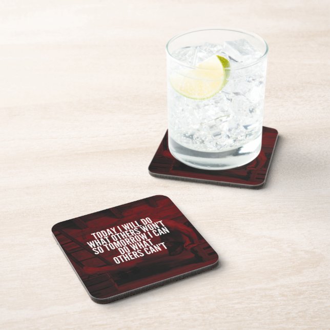 Do What Others Won't - Workout Motivational Coaster (Right Side)