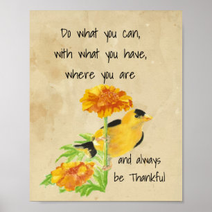 Do what you can, with what you have Quote  Poster