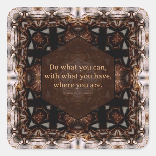 Do What You Can WoW Customizable Quote Square Sticker (Front)