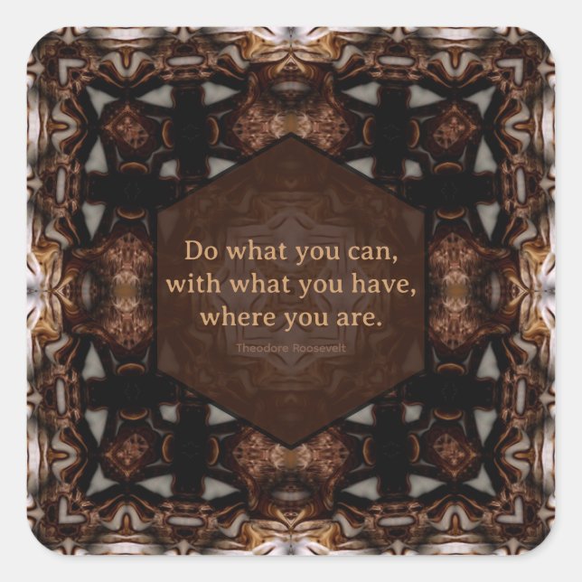 Do What You Can WoW Quote Square Sticker (Front)