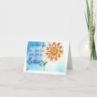 Do what you love... card