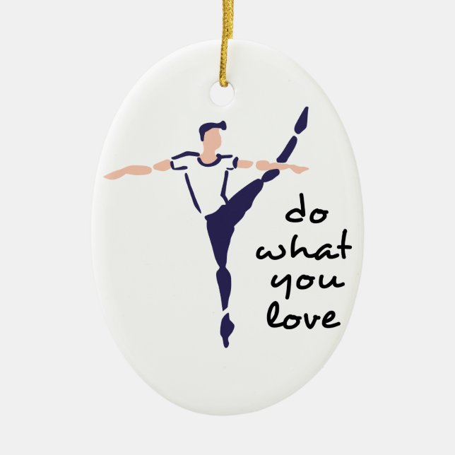 Do What You Love Ceramic Tree Decoration (Front)