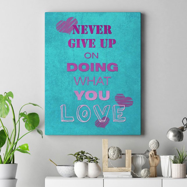 Do what you love Cute Motivational Text Typography Canvas Print (Creator Uploaded)