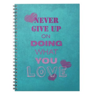 Do what you love Cute Motivational Text Typography Notebook