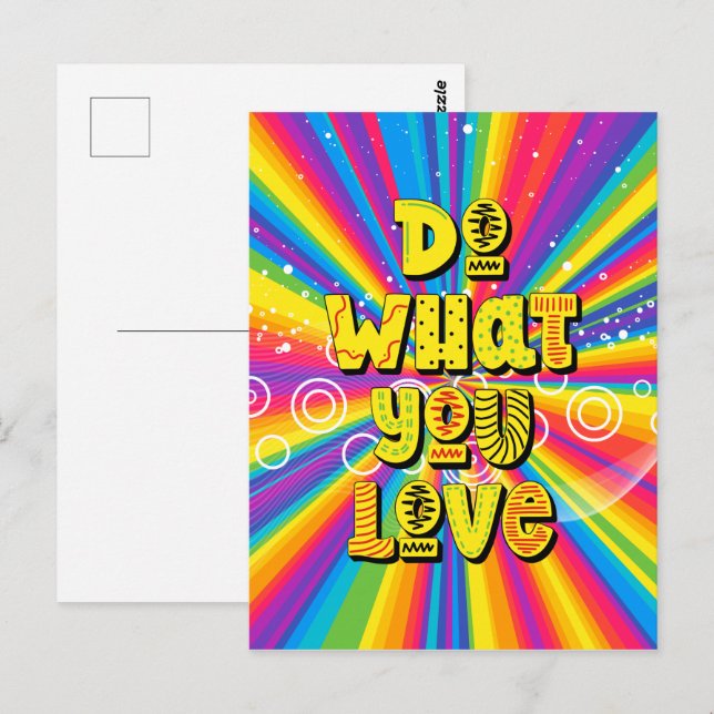 Do what you love! Motivational Postcard (Front/Back)