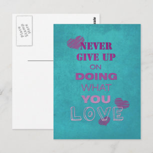 Do what you love Motivational Text Typography Cute Postcard