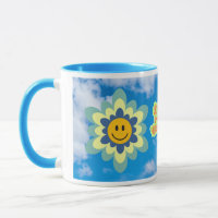 Do What You Love mug with light blue handle
