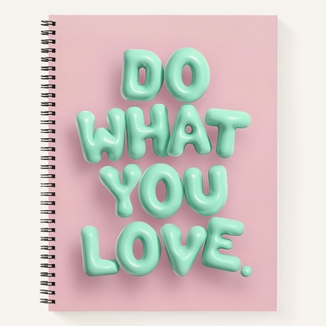 Do what you love pastel aesthetic spiral notebook (Front)