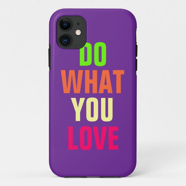 Do What You Love, purple background iPhone 5 Case-Mate iPhone Case (Back)