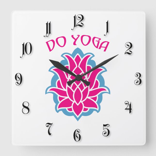 Do yoga square wall clock (Front)