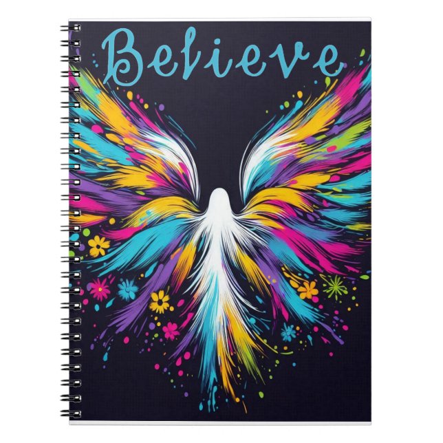 Do You Believe in Angels Spiral Photo Notebook (Front)