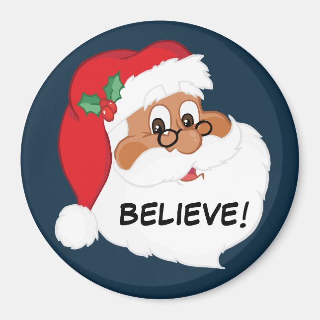 Do You Believe in Black Santa Claus? Magnet (Front)