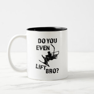 Do you even lift bro? funny men's ski mug