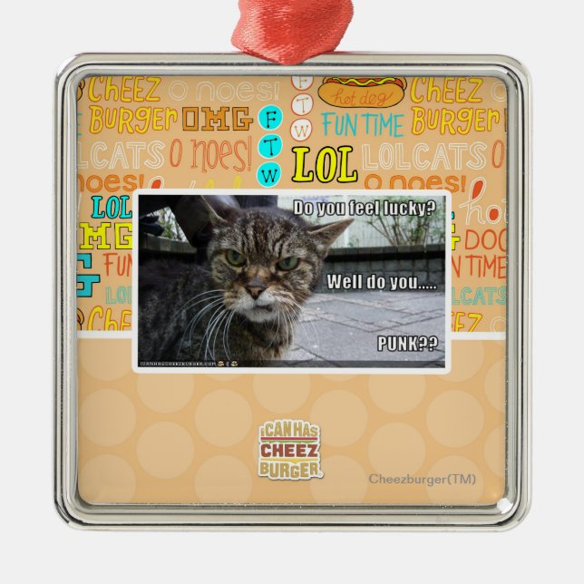 Do you feel lucky? metal tree decoration (Front)