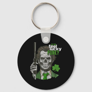 Do You Feel Lucky Punk Funny St Patricks Day  Key Ring