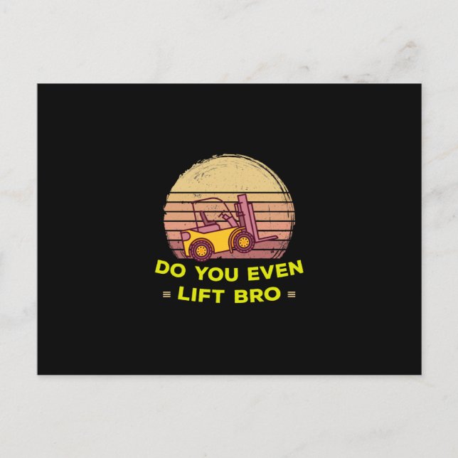 Do you forklift holiday postcard (Front)