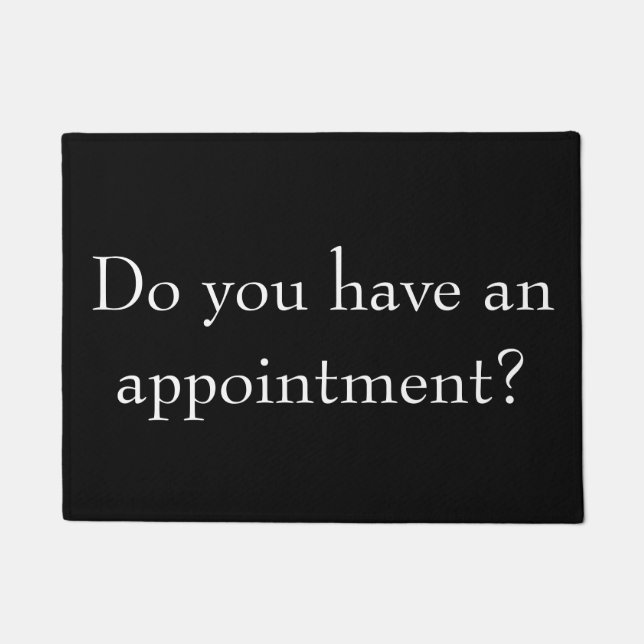 Do you have an appointment doormat (Front)