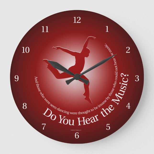Do You Hear The Music? Large Clock (Front)