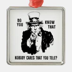 Do You Know That Nobody Cares That You Tele? Metal Tree Decoration
