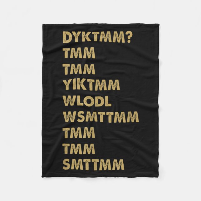 Do You Know The Muffin Man_ Dyktmm_ Funny Nostalgi Fleece Blanket (Front)