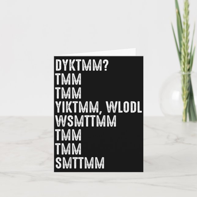 Do You Know The Muffin Man Dyktmm Funny Quote  Card (Front)