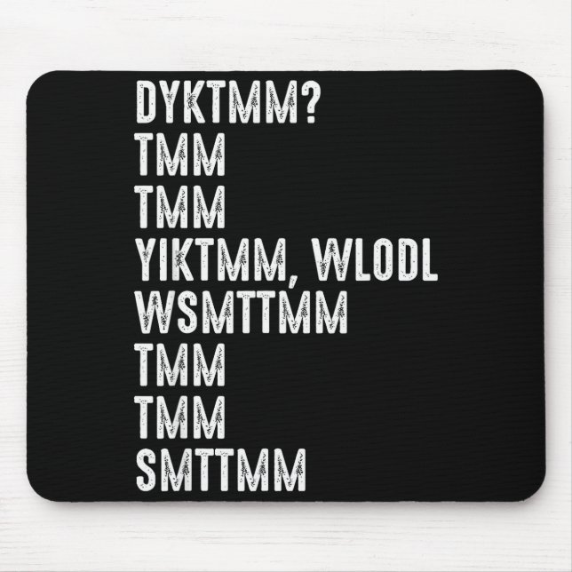 Do You Know The Muffin Man Dyktmm Funny Quote  Mouse Mat (Front)