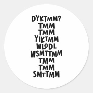 Do You Know The Muffin Man Dyktmm Nostalgia Funny Classic Round Sticker