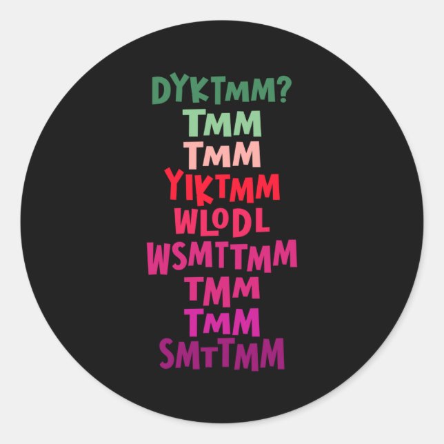 Do You Know The Muffin Man Dyktmm Nostalgia Funny  Classic Round Sticker (Front)