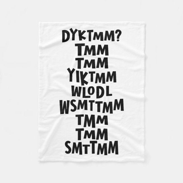 Do You Know The Muffin Man Dyktmm Nostalgia Funny  Fleece Blanket (Front)