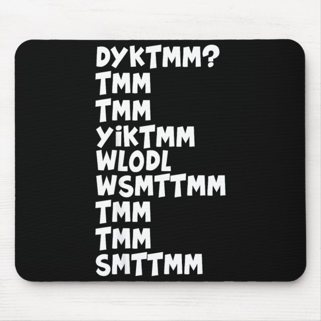 Do You Know The Muffin Man Dyktmm Nostalgia Funny  Mouse Mat (Front)