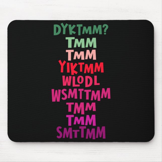 Do You Know The Muffin Man Dyktmm Nostalgia Funny  Mouse Mat (Front)