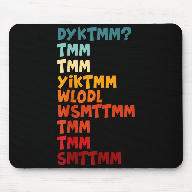 Do You Know The Muffin Man Dyktmm Nostalgia Funny  Mouse Mat (Front)