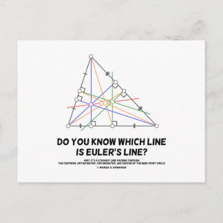 Do You Know Which Line Is Euler's Line? (Geometry) Postcard