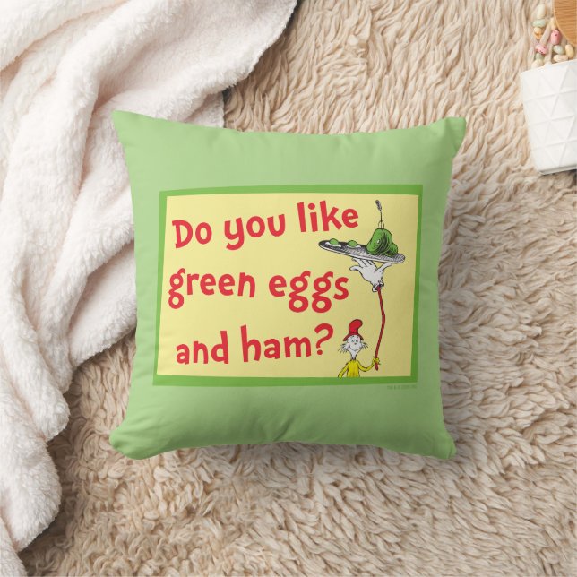 Do You Like Green Eggs and Ham? Cushion (Blanket)