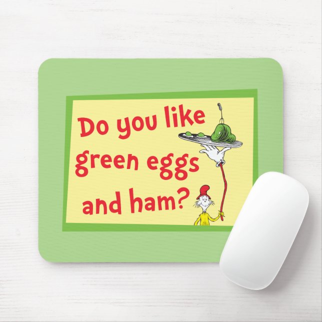 Do You Like Green Eggs and Ham? Mouse Mat (With Mouse)
