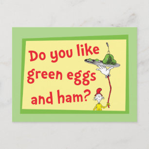 Do You Like Green Eggs and Ham? Postcard